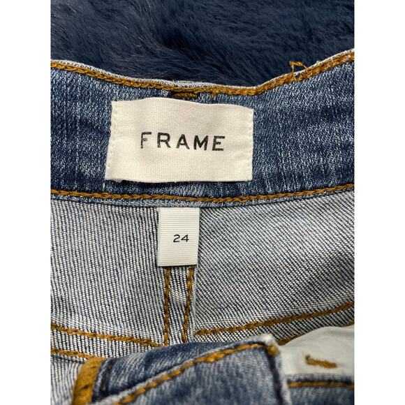 FRAME Le Palazzo Jeans High-Rise Wide Leg , Full length, Size 24 *RARE* - Picture 3 of 16